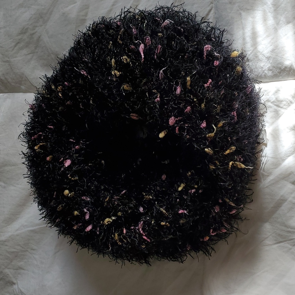 Black eyelash collar or tie scarf